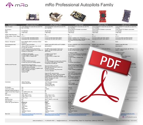 mRo Comparision Table Autopilots